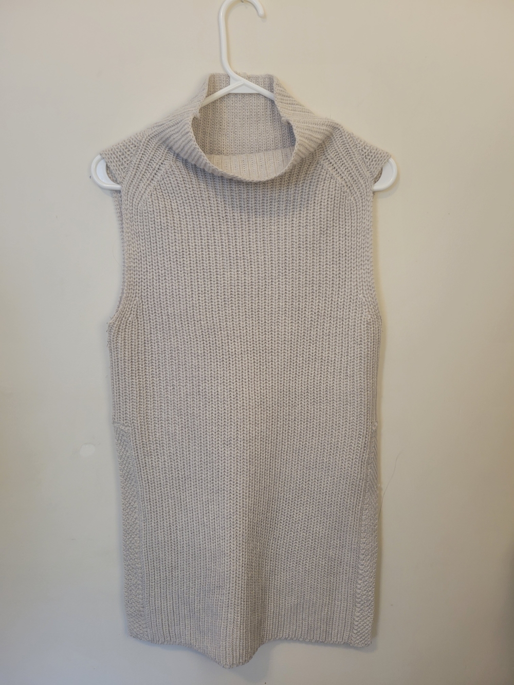 2/$50 Wilfred Sleeveless Cowl Neck Knit Tunic in Light Beige